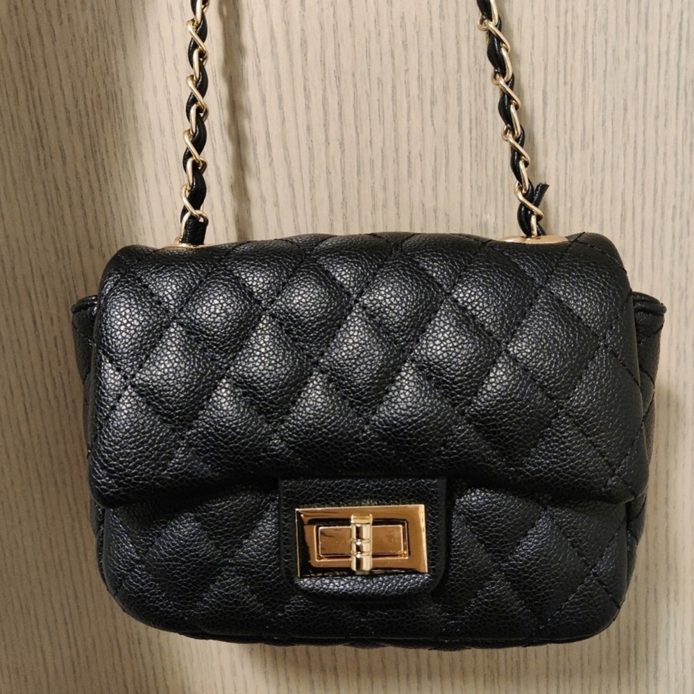 Faux Leather Small Crossbody Bag